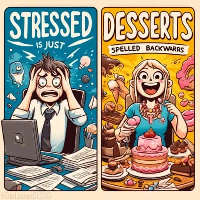 Stressed Spelled Backwards