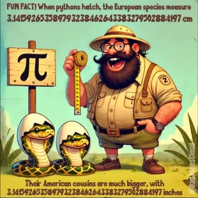 Hatching Pythons: The Pi-Sized Difference