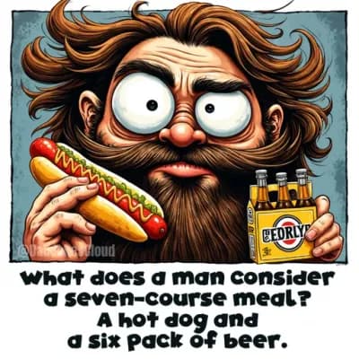 A Man's Seven-Course Meal