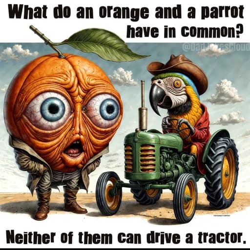 Orange you glad it’s not a tractor driver?